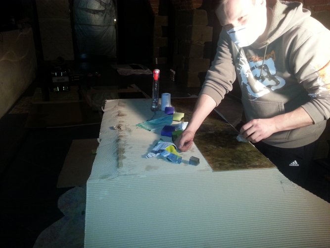 Naše úprava povrchu připomínající mramor.