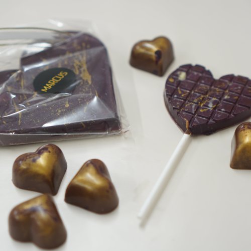 velké ČOKOLÁDOVÉ SRDCE & Lyofilizovaný rybíz