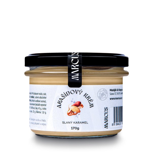 ARAŠÍDOVÝ krém 68% "SLANÝ KARAMEL" 170g