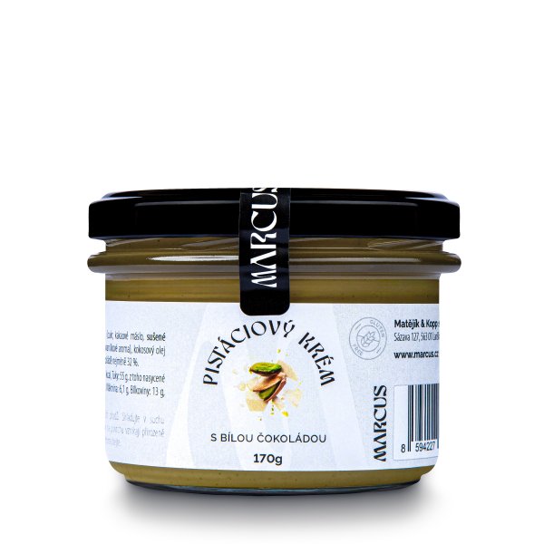 PISTÁCIOVÝ krém 61% s bílou čokoládou 170g