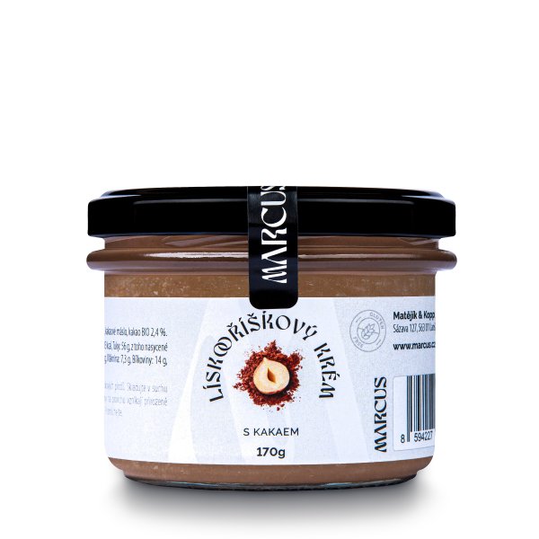 LÍSKOOŘÍŠKOVÝ krém 77% s BIO kakaem 170g