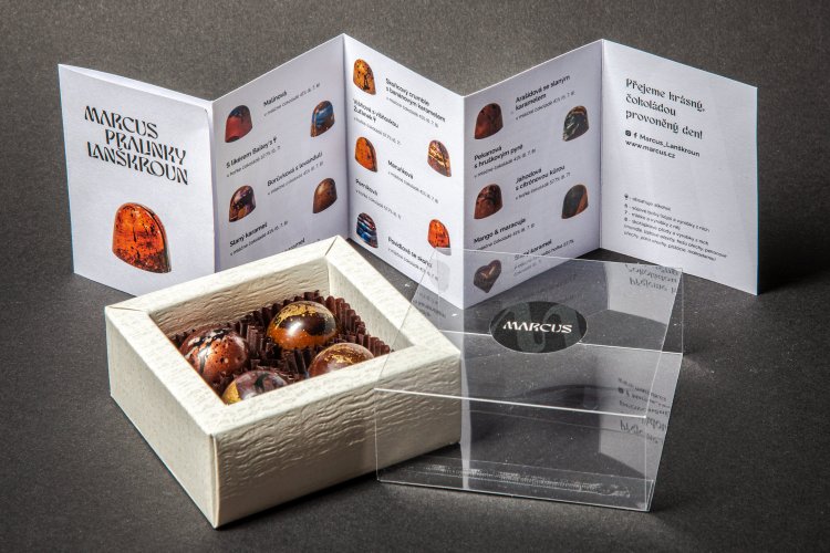 Kolekce 4 pralinek HOŘKÁ ČOKOLÁDA