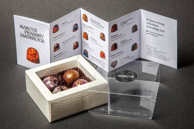 Kolekce 4 pralinek MLÉČNÁ ČOKOLÁDA