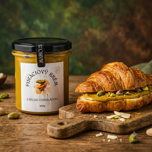 PISTÁCIOVÝ krém 61% s bílou čokoládou 300g