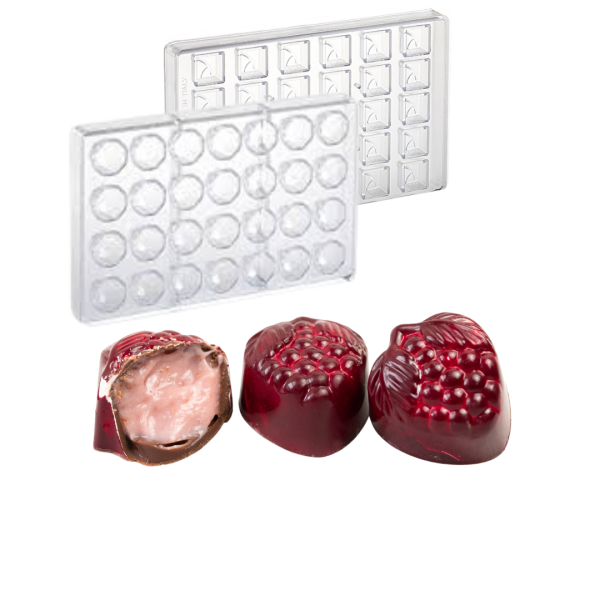 FORMA NA PRALINKY MALINA - polykarbonátová (24ks)